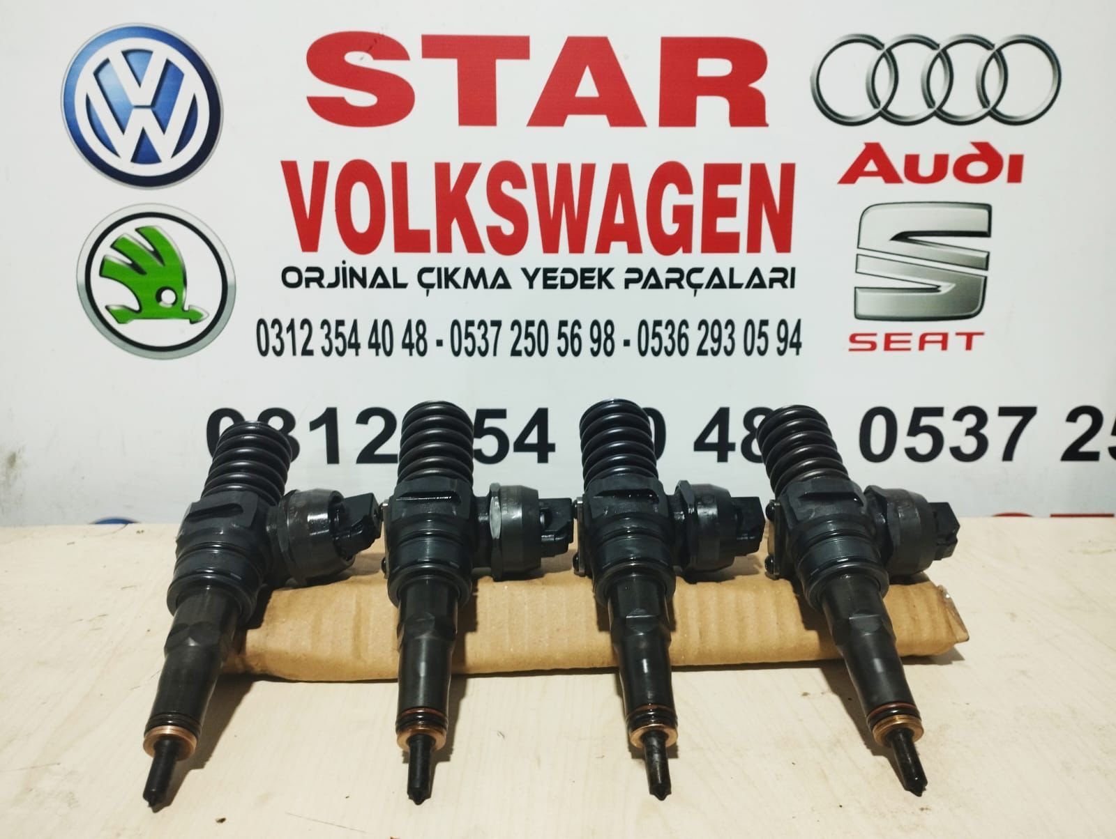 1.9 tdi 038130073ba çıkma enjektör takımı passat Audi a4 superb avf awx motor uyumlu motordan sökme 1.9 tdi motor ve parçaları elimizde mevcuttur star Volkswagen çıkma parça