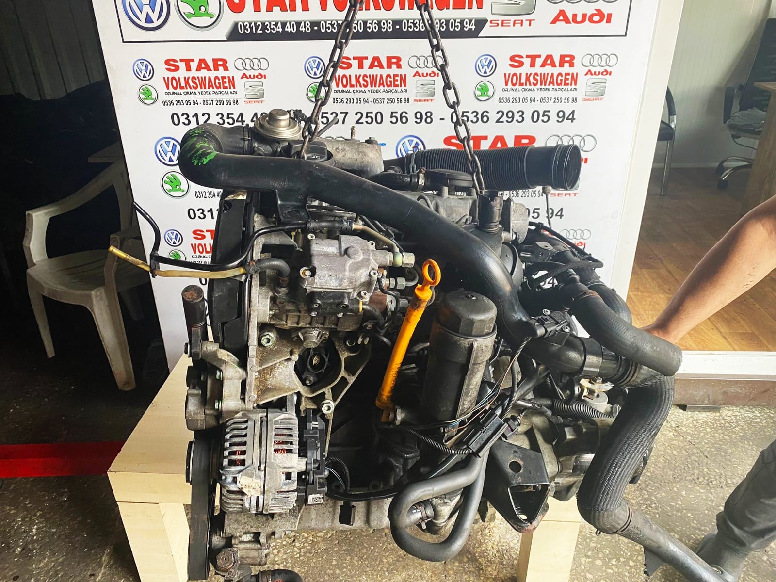 BORA 1.9 TDİ AGR KODLU ORJİNAL ÇİKMA MOTOR KOMPLE ENJEKTÖR TURBO POMPA SİLİNDİR KAPAĞI BLOK KRANK MİLİ AGR-ALH ÇIKMA YEDEK MOTOR STAR VOLKSWAGEN GÜVENCESİYLE STOKLARIMIZDA