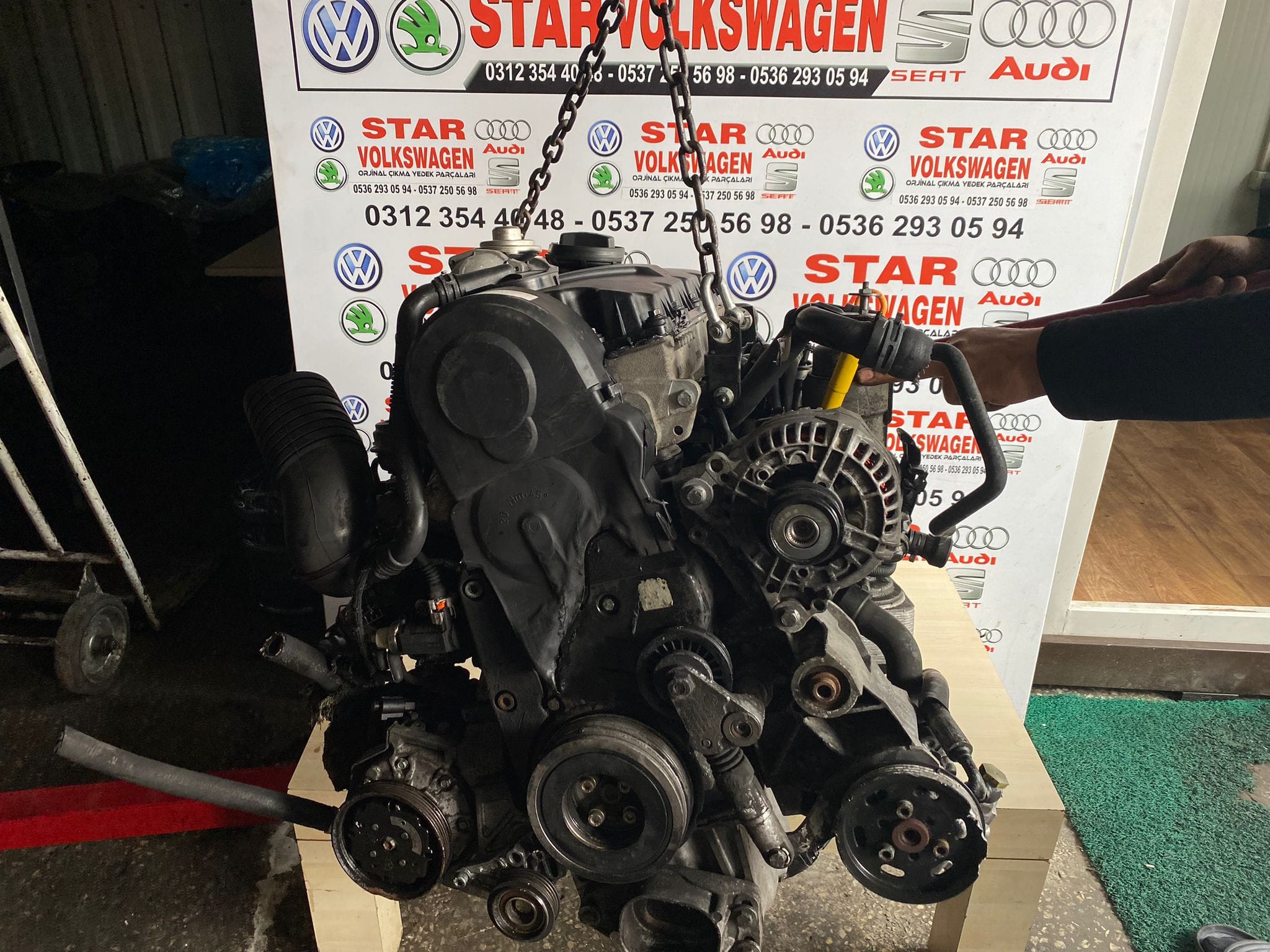 1.9 TDİ AWX  KODLU 130 LUK PASSAT AUDİ A4 UYUMLU KOMPLE DOLU TEMİZ MUAYYER MOTOR VOLKSWAGEN ÇIKMA MOTOR STAR VOLKSWAGEN