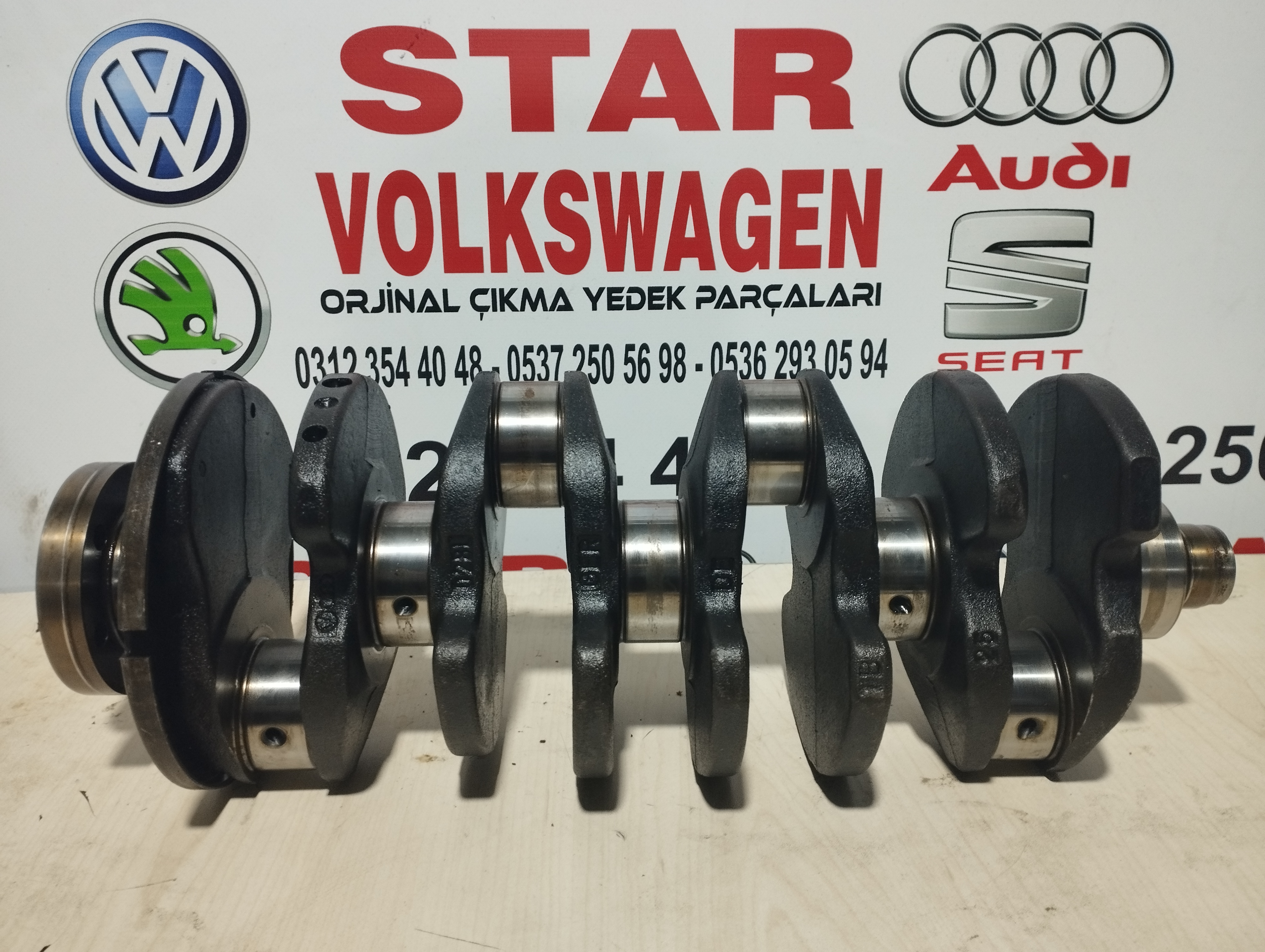 GOLF3 1.9 TDİ 028L 028J ÇIKMA YEDEK KRANK MİLİ MOTORDAN SÖKME ÇIKMA ORJİNAL ABL AFN AVG 1.9 TDİ ÇIKMA MOTOR PARÇALARI VOLKSWAGEN ÇIKMA YEDEK PARÇA STAR VOLKSWAGEN